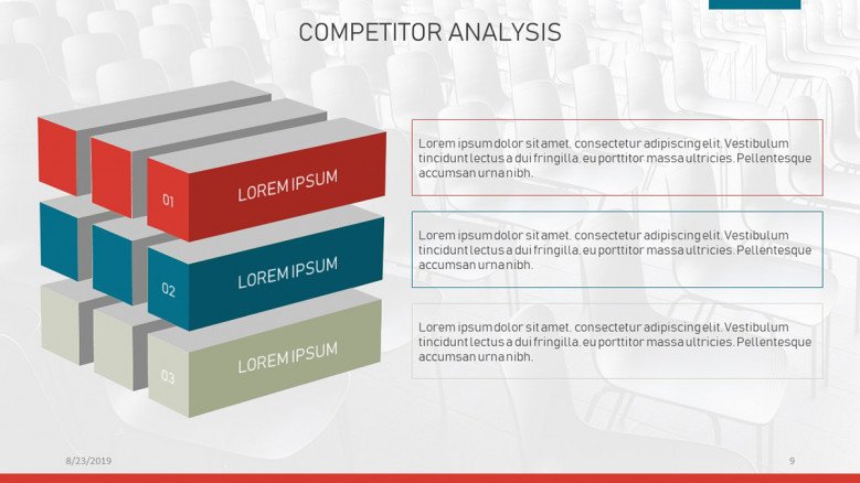 Infographic cube for competitor analysis