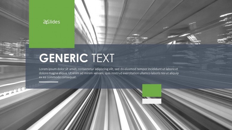 generic text welcome slide in corporate style