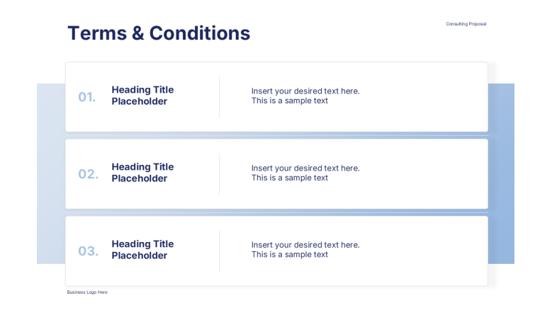 terms and conditions slide