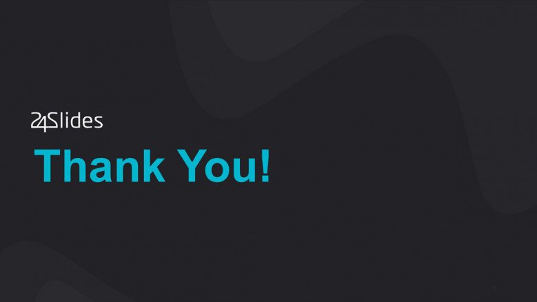 Dark-themed Thank You Slide for a corporate presentation