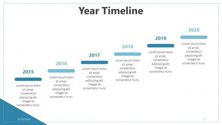 Year Timeline in six levels