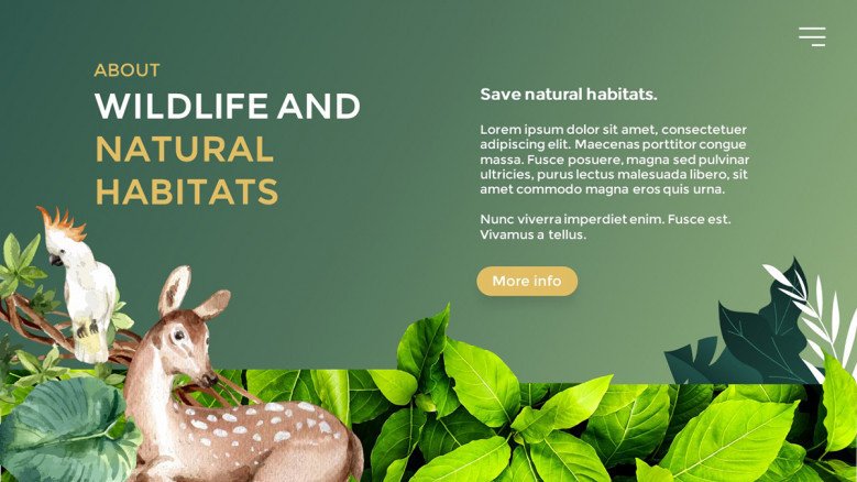 Nature PowerPoint Background with animal illustrations