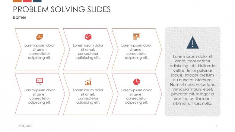 problem solving slide in six text box