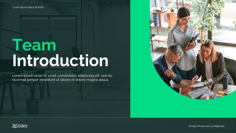 Creative Title Slide for Team Introduction