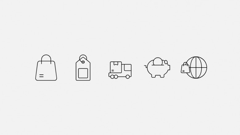 e-commerce icons about online delivery