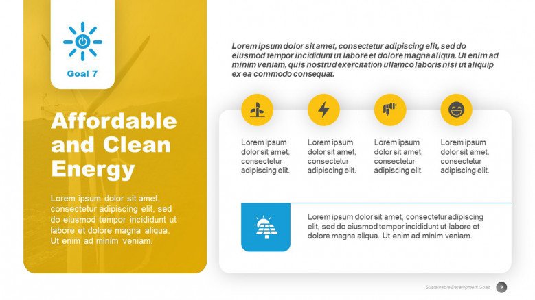 SDG 8 Clean Energy PowerPoint Slide