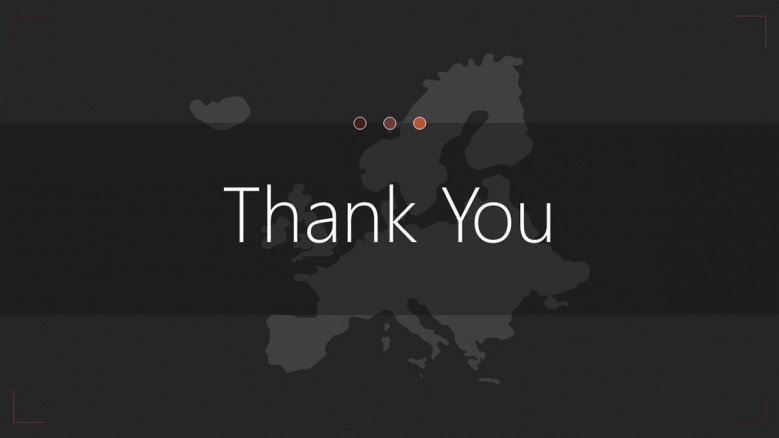 Thank you slide for Europe Map Presentation