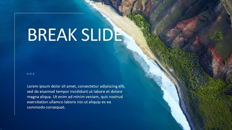 Blue Break PowerPoint Slide