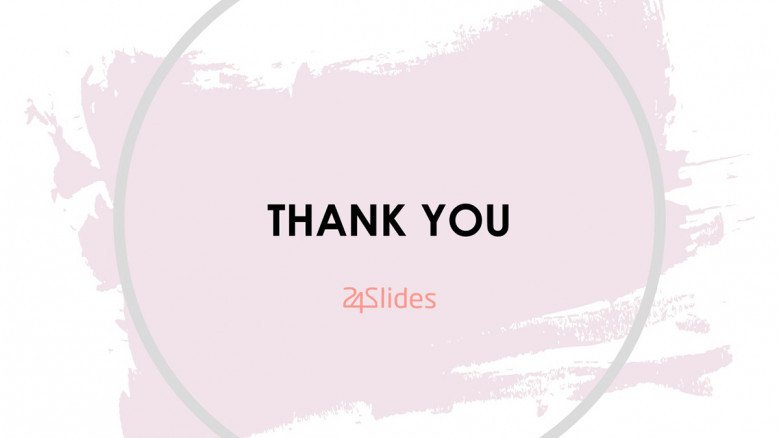 Thank You slide with pink watercolor background