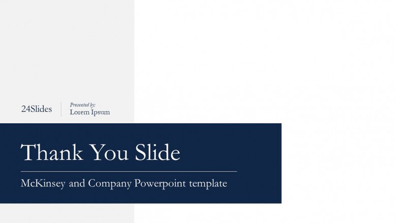 Corporate Thank You Slide in McKinsey Style