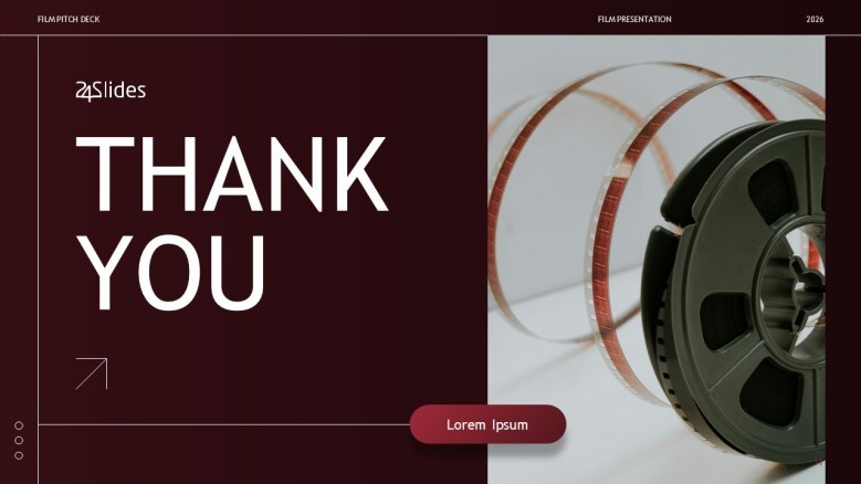 Thank You slide in red and white