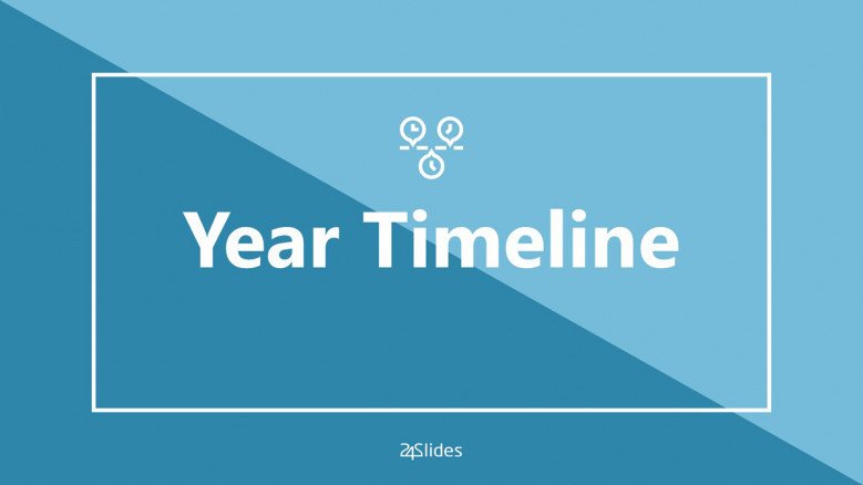 Blue Year Timeline in PowerPoint