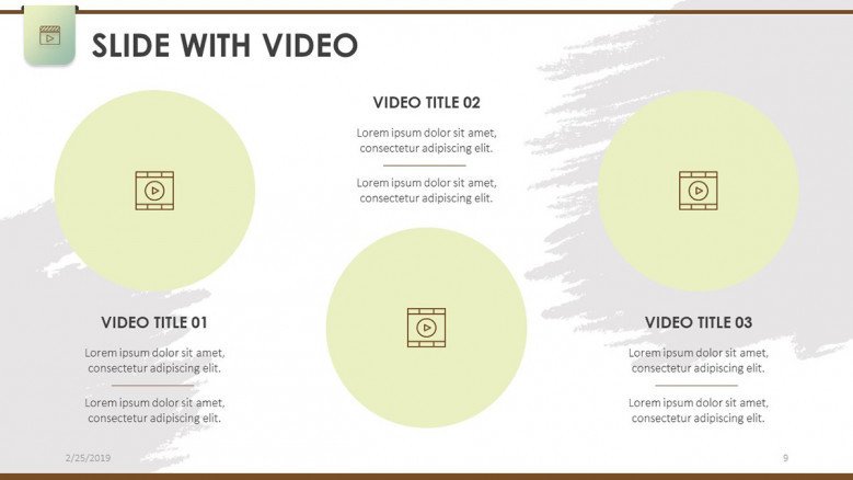 slide with video dashboard in three steps