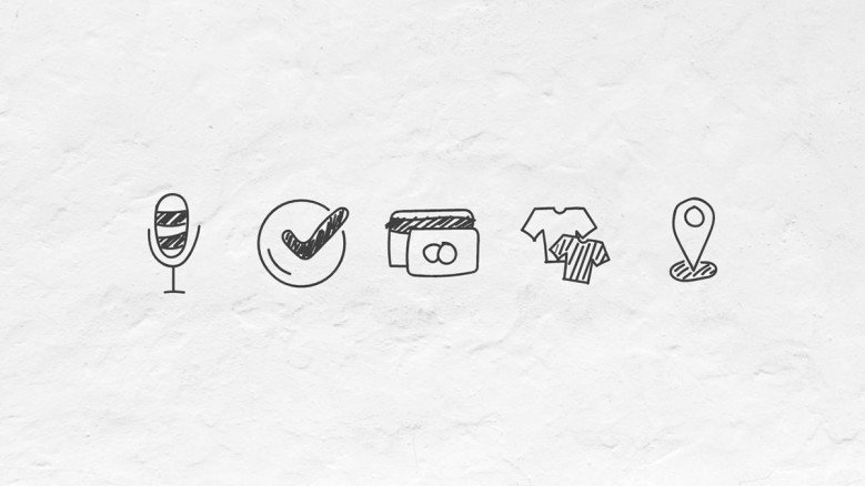 Set of doodle icons for presentations