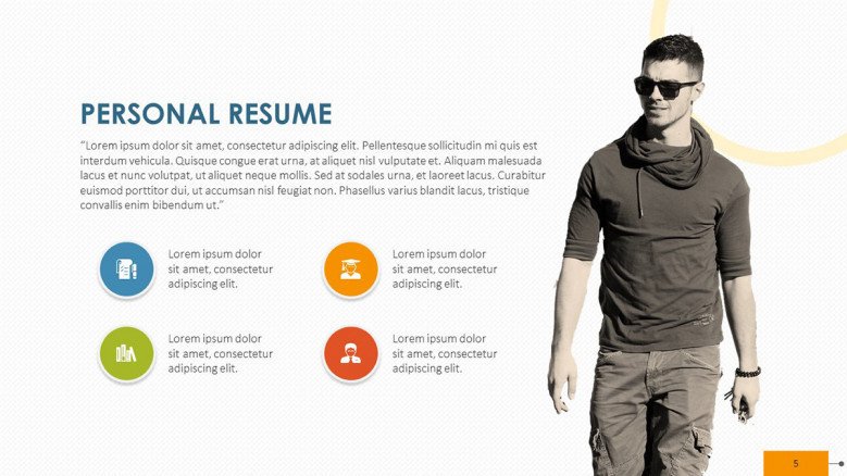 creative personal resume key point skill with picture