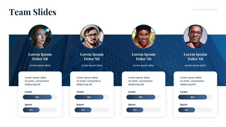 Team PowerPoint Slides in creative style