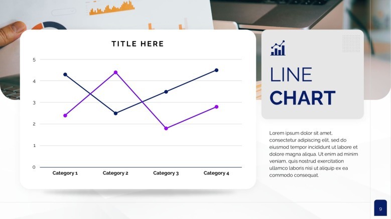 Line Chart Slide for a Pitchbook presentation