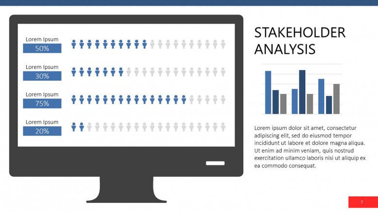 stakeholder analysis data driven slide with key indicators