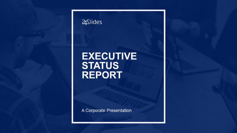 Executive Status Report Title Slide in corporate style