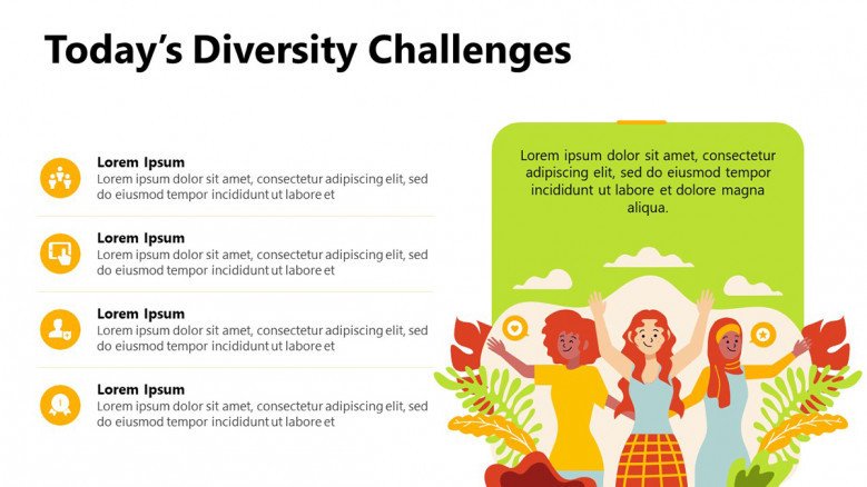 Diversity Challenges PowerPoint Slide