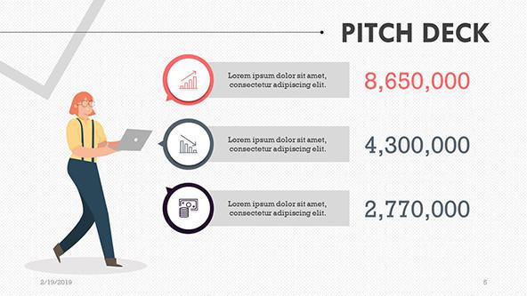 pitch deck key factors budget slide