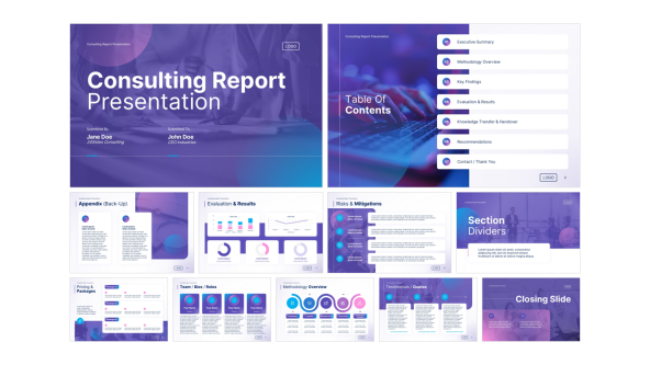 Consulting Report Template | Free PowerPoint Template