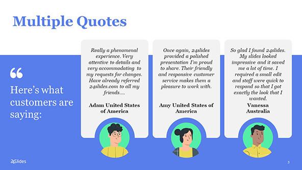 Multiple quotes PowerPoint Template