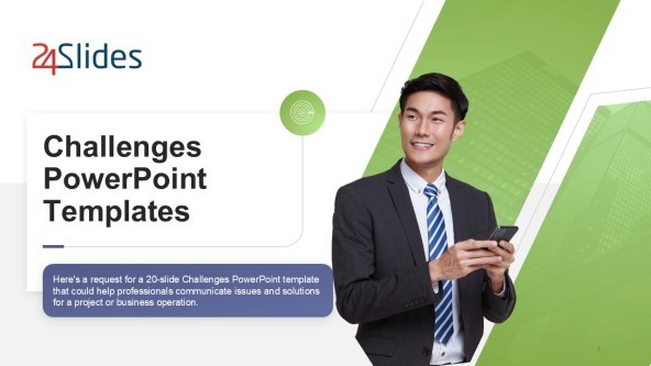 Challenges and Risks Pyramid Template in PowerPoint