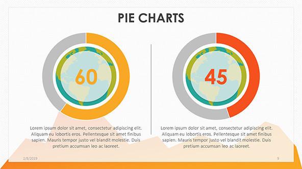 playful compared pie chart with data driven information text
