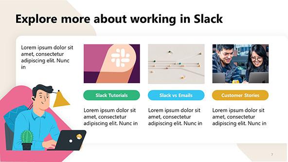 Slack PowerPoint Template in playful style