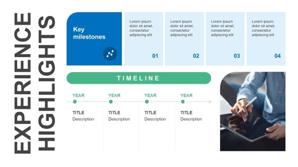 Experience Highlights Timeline Slide